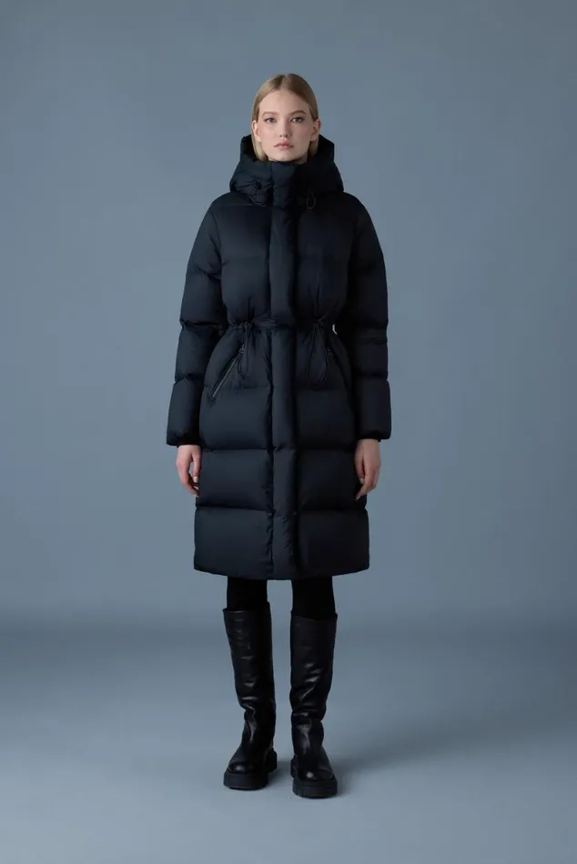 Puffers Women Mackage ISHANISW Softwash Long Down Coat With Hood Garnet Puffers Women Mackage ISHANISW Softwash Long Down Coat With Hood Garnet