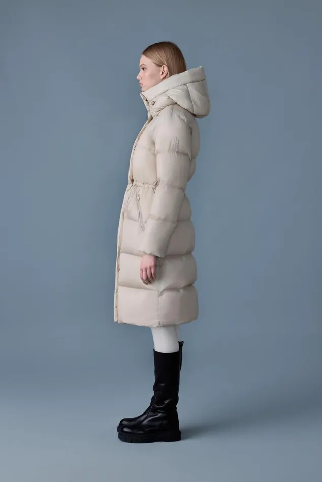 Puffers Women Mackage ISHANISW Softwash Long Down Coat With Hood Garnet Puffers Women Mackage ISHANISW Softwash Long Down Coat With Hood Garnet