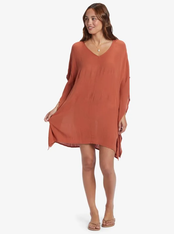 Roxy Cover Ups Moon Blessing Poncho Baked Clay 8211 Women