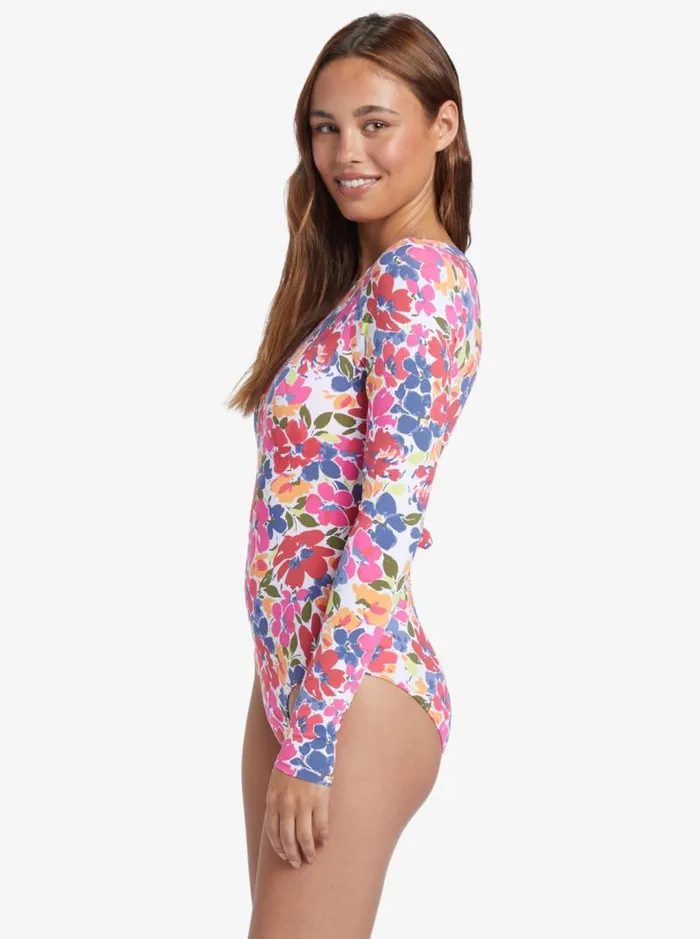 Roxy Rashguards Bloomin Babe Long Sleeve OnePiece Swimsuit Bloomin Babe 8211 Swim 8211 Women Roxy Rashguards Bloomin Babe Long Sleeve OnePiece Swimsuit Bloomin Babe 8211 Swim 8211 Women