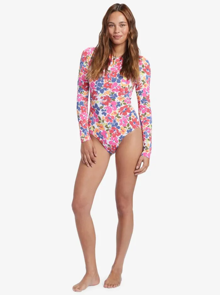 Roxy Rashguards Bloomin Babe Long Sleeve OnePiece Swimsuit Bloomin Babe 8211 Swim 8211 Women Roxy Rashguards Bloomin Babe Long Sleeve OnePiece Swimsuit Bloomin Babe 8211 Swim 8211 Women