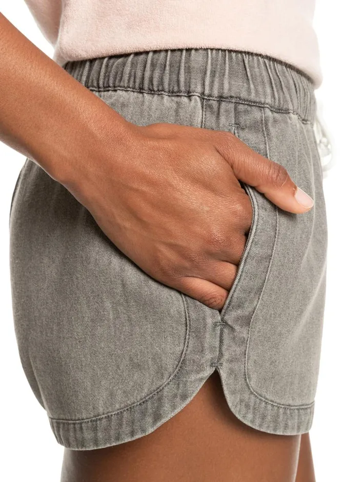 Roxy Shorts New Impossible Denim Shorts Light Grey 8211 Women