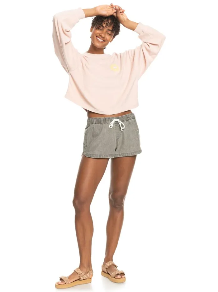 Roxy Shorts New Impossible Denim Shorts Light Grey 8211 Women