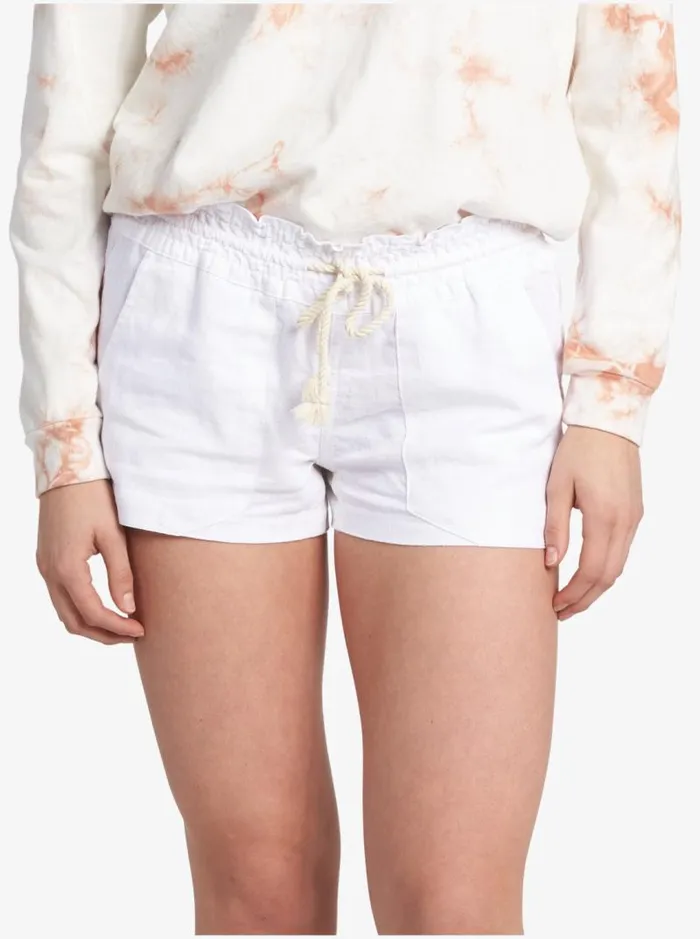 Roxy Shorts Oceanside Elasticized Shorts Sea Salt 8211 Women Roxy Shorts Oceanside Elasticized Shorts Sea Salt 8211 Women