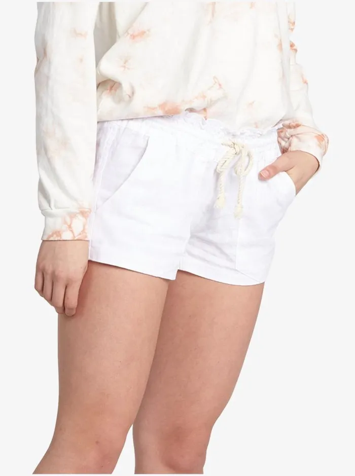 Roxy Shorts Oceanside Elasticized Shorts Sea Salt 8211 Women Roxy Shorts Oceanside Elasticized Shorts Sea Salt 8211 Women