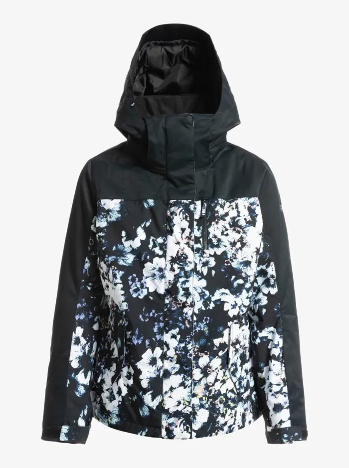 Roxy Snow Jackets Roxy Jetty Block Insulated Snow Jacket True Black Black Flowers 8211 Women
