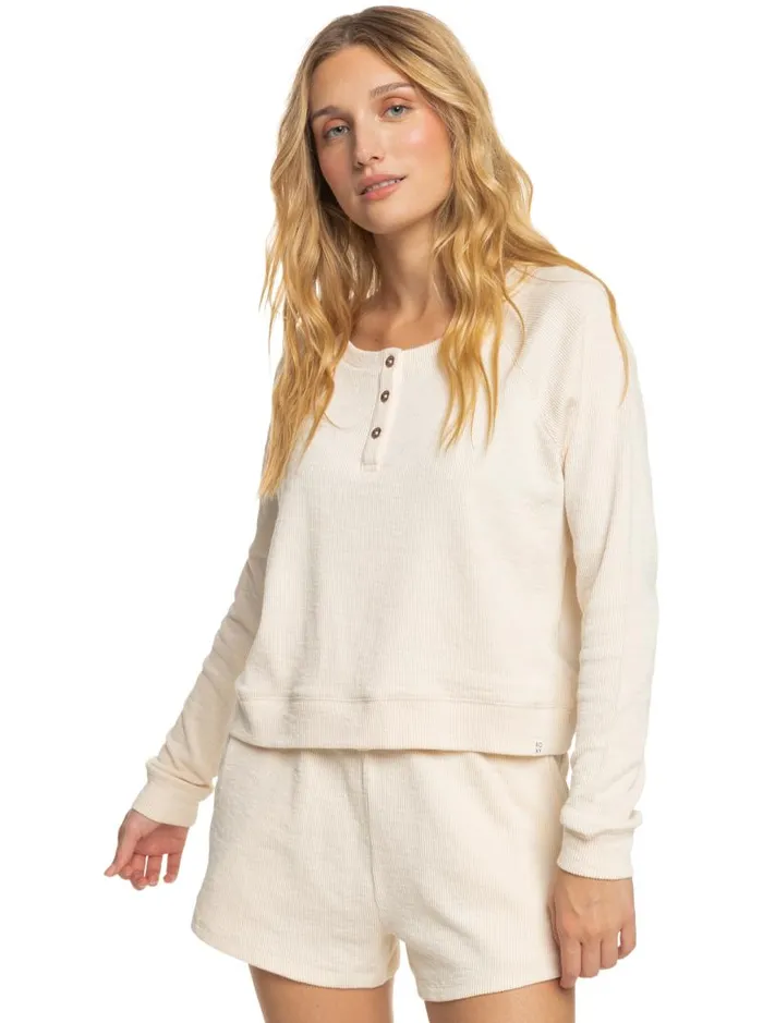 Roxy Tees and Tanks Girl Next Door Long Sleeve Top Tapioca 8211 Women