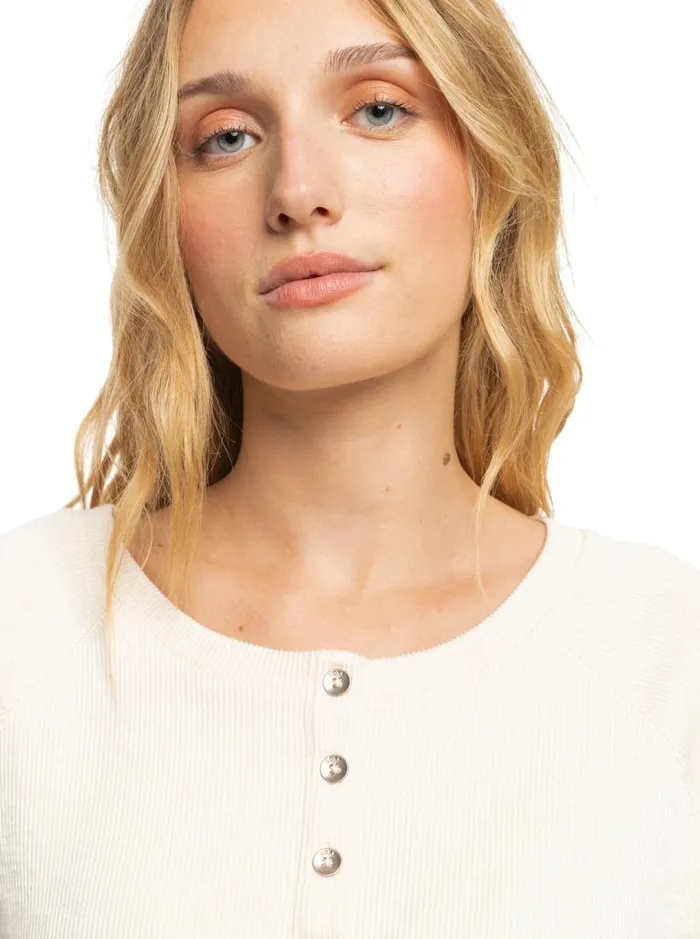 Roxy Tees and Tanks Girl Next Door Long Sleeve Top Tapioca 8211 Women