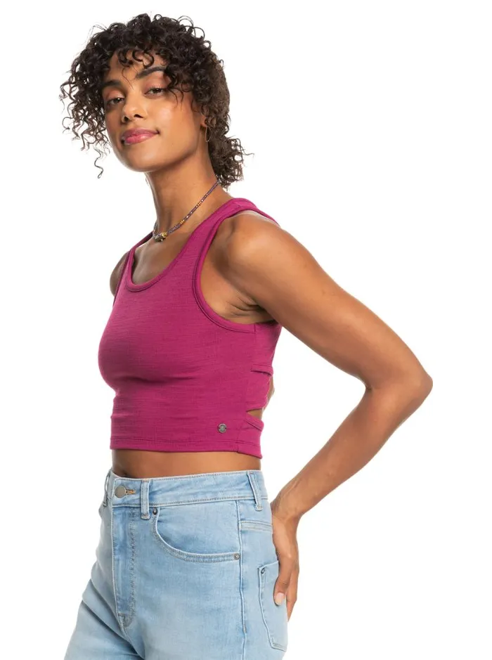 Roxy Tops Good Keepsake Crop Top Raspberry Radiance 8211 Women