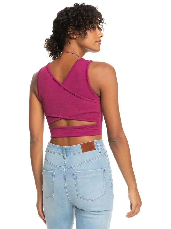 Roxy Tops Good Keepsake Crop Top Raspberry Radiance 8211 Women