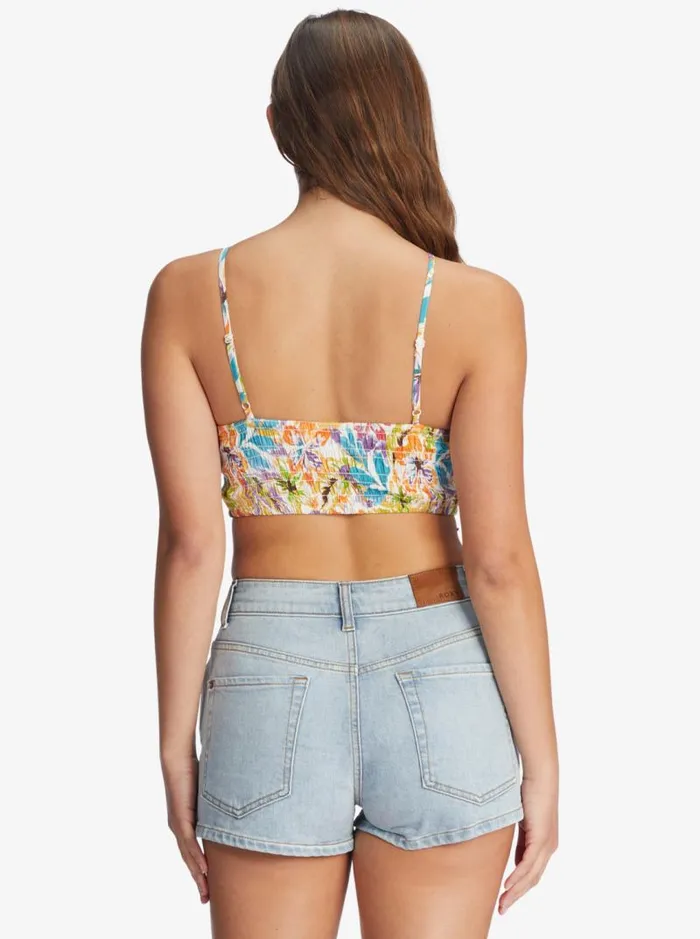 Roxy Tops Live Free Strappy Tank Snow White Pualani Combo 8211 Women