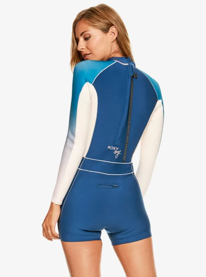 Roxy Wetsuits 15mm Roxy Rise Long Sleeve Back Zip Springsuit Iodine Blue 8211 Women Roxy Wetsuits 15mm Roxy Rise Long Sleeve Back Zip Springsuit Iodine Blue 8211 Women