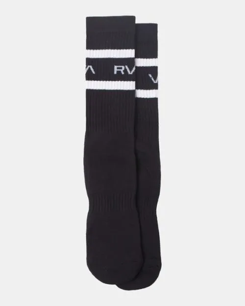 Rvca 2 Pack Striped Crew Socks Black SportMen Other Accessories