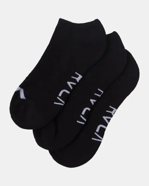 Rvca 3 Pack Sport Logo Super NoShow Socks Black SportWomenMen Other Accessories