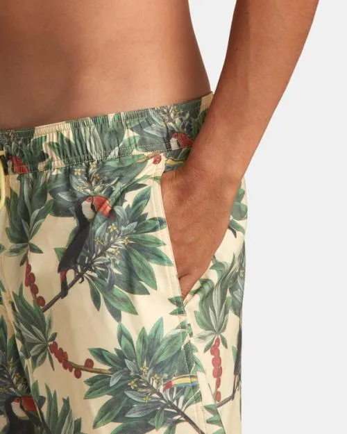 Rvca Barnes Elastic Waist Boardshorts 17034 Banana Men Boardshorts