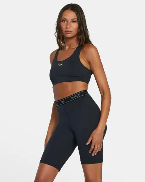 Rvca Base Biker Shorts 105034 Black SportWomen Athletic Shorts
