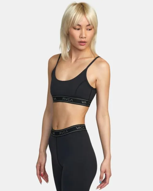 Rvca Base Sports Bra Black SportWomen Tops