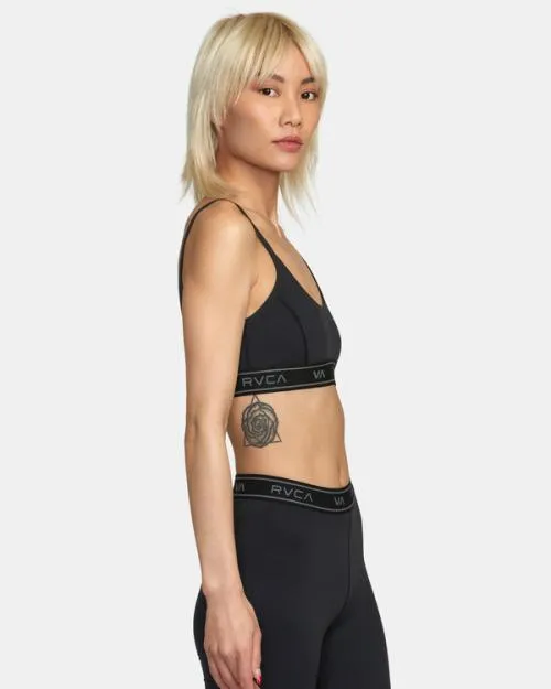 Rvca Base Sports Bra Black SportWomen Tops