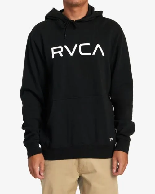Rvca Big Pullover Hoodie Black Men Hoodies and Sweatshirts