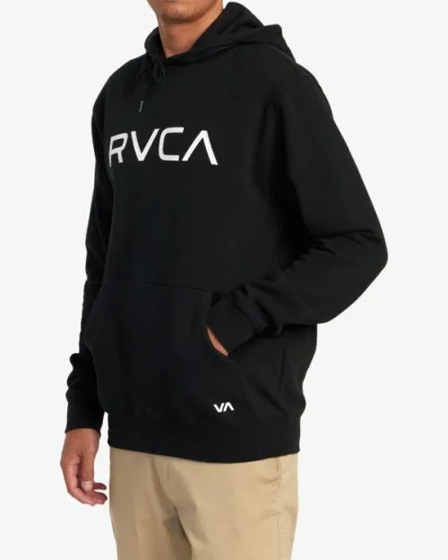Rvca Big Pullover Hoodie Black Men Hoodies and Sweatshirts
