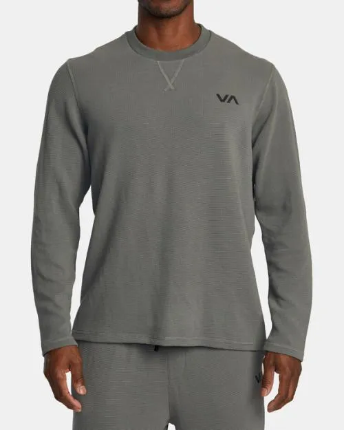 Rvca CAble Long Sleeve TShirt Olive SportMen Short Sleeves