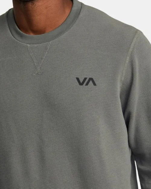 Rvca CAble Long Sleeve TShirt Olive SportMen Short Sleeves