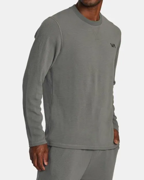 Rvca CAble Long Sleeve TShirt Olive SportMen Short Sleeves