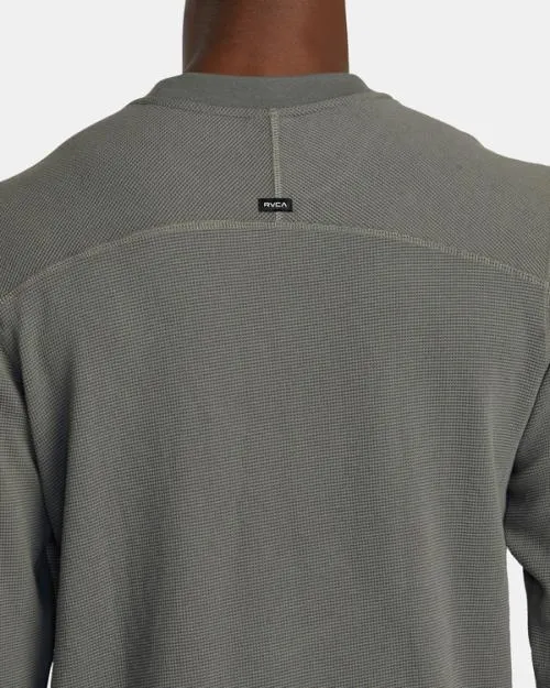 Rvca CAble Long Sleeve TShirt Olive SportMen Short Sleeves