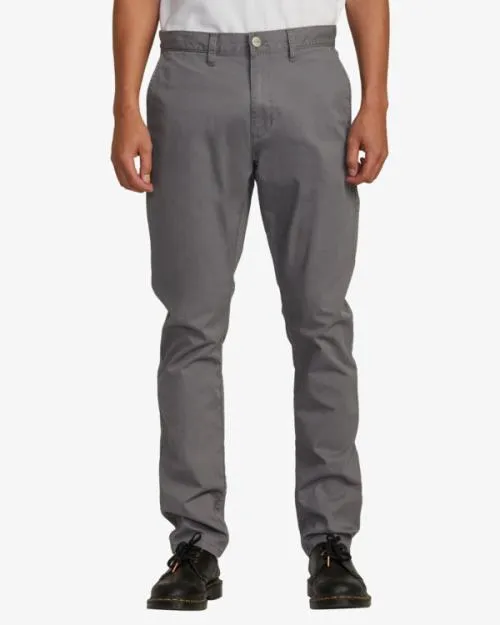 Rvca Daggers Twill Slim Fit Pants Smoke Men Pants