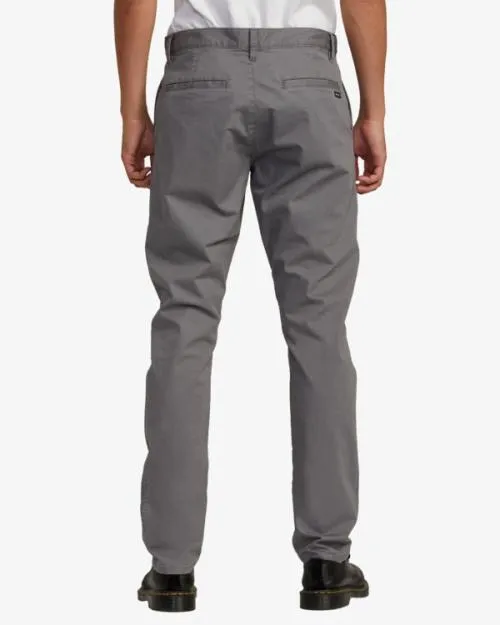 Rvca Daggers Twill Slim Fit Pants Smoke Men Pants