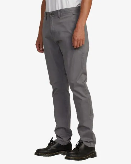Rvca Daggers Twill Slim Fit Pants Smoke Men Pants