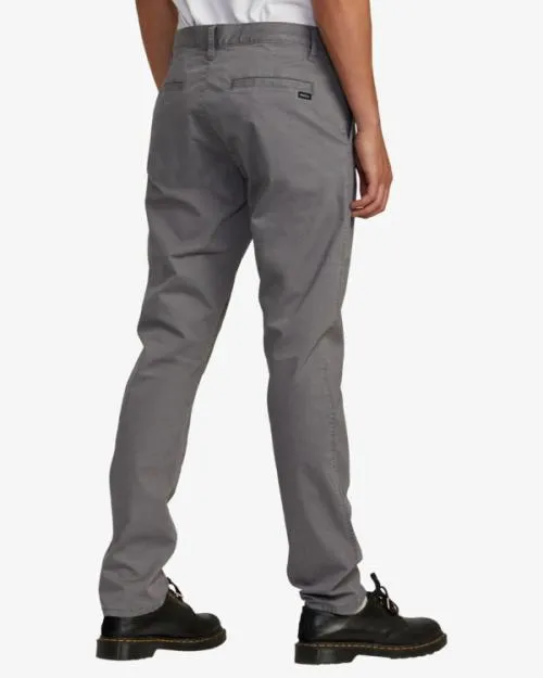 Rvca Daggers Twill Slim Fit Pants Smoke Men Pants