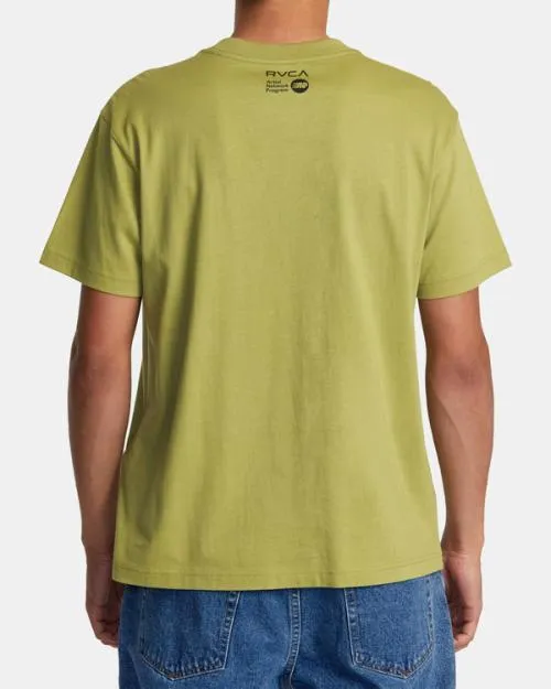Rvca Ed Templeton Trip Out Tee Avocado Men Short Sleeves