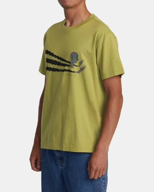 Rvca Ed Templeton Trip Out Tee Avocado Men Short Sleeves