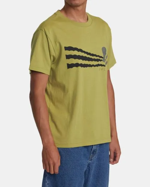Rvca Ed Templeton Trip Out Tee Avocado Men Short Sleeves