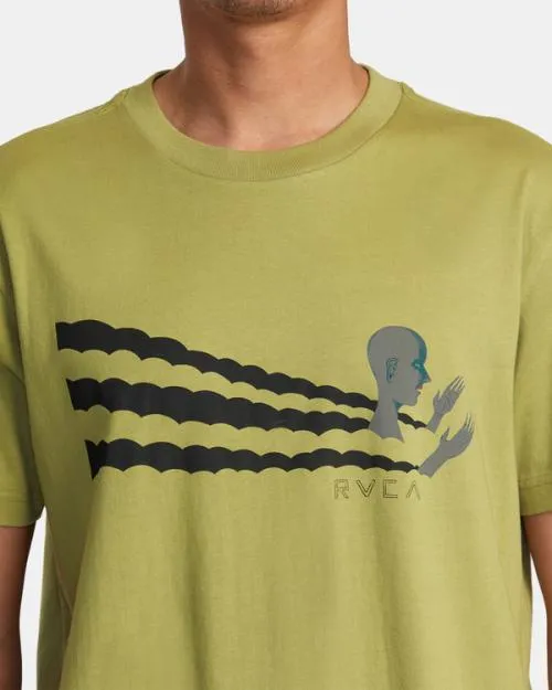 Rvca Ed Templeton Trip Out Tee Avocado Men Short Sleeves
