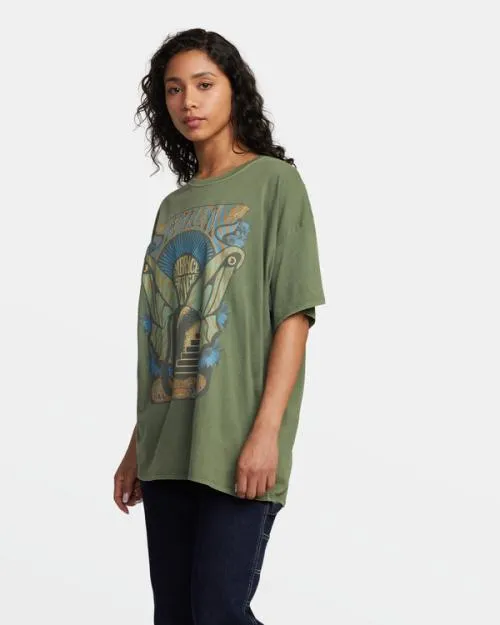 Rvca Embrace Change TShirt Leaf Women Tees and Tanks