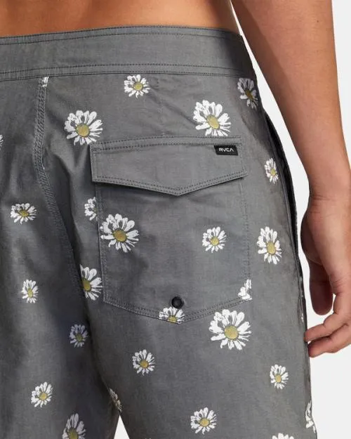 Rvca Freeport Boardshorts 16034 Black Floral Men Boardshorts