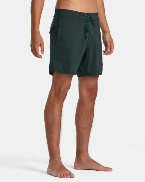 Rvca Freeport Boardshorts 16034 Hunter Green Men Boardshorts