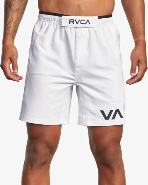 Rvca Grappler Elastic Waist Walkshorts 17034 White Men Athletic Shorts