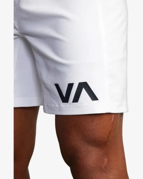 Rvca Grappler Elastic Waist Walkshorts 17034 White Men Athletic Shorts
