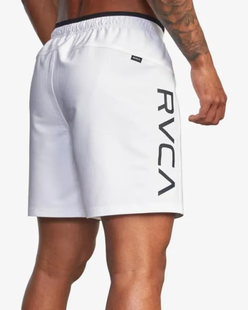 Rvca Grappler Elastic Waist Walkshorts 17034 White Men Athletic Shorts