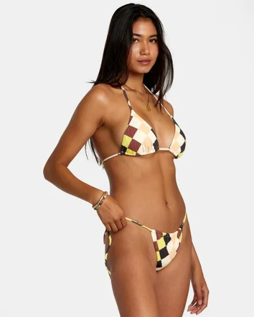 Rvca Greenpacha Breeze Halter Triangle Bikini Top Multi Women Bikini Tops