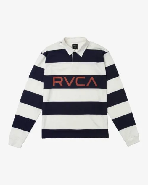 Rvca Long Sleeve Polo Shirt Navy Men Tees and Tanks