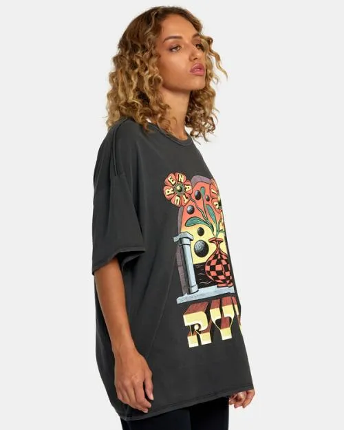 Rvca Martin Ander Potal Tee Rvca Black Women Tees and Tanks