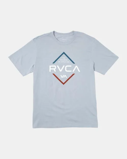 Rvca Paragram Short Sleeve TShirt Deja Blue Men Tees and Tanks