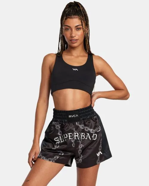 Rvca Seniesa Boxing Shorts Black SportWomen Athletic Shorts