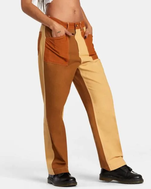 Rvca Shuffle Cotton Pants Multi Women Pants