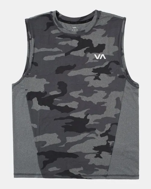 Rvca Sport Vent Muscle Tank Top Camo SportMen Tees and Tanks