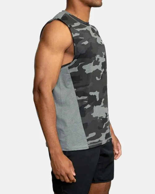 Rvca Sport Vent Muscle Tank Top Camo SportMen Tees and Tanks